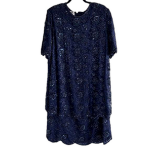 Women's Unbranded Blue Beaded sequin Dress Size 3X